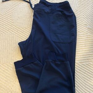 Navy Blue Heart and Soul scrub pants